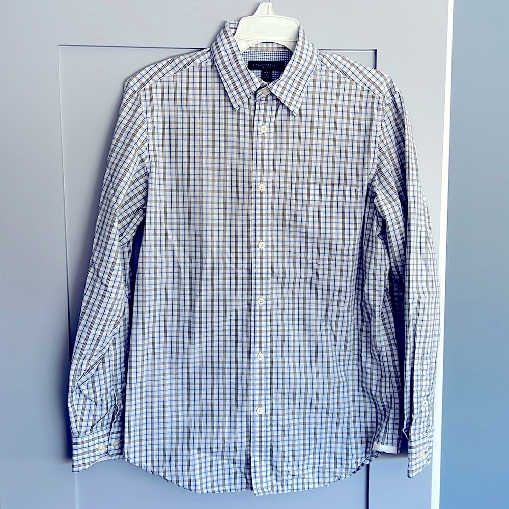 Banana Republic Mens Plaid Dress Shirt